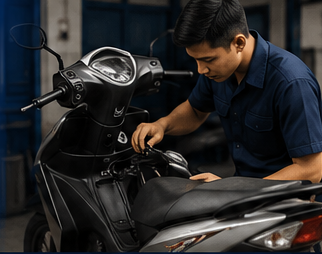 Contoh tampilan website bengkel lokal
