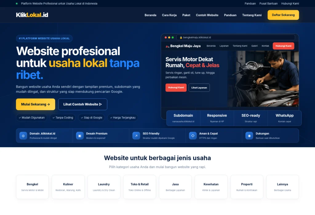 website untuk Google Bisnis